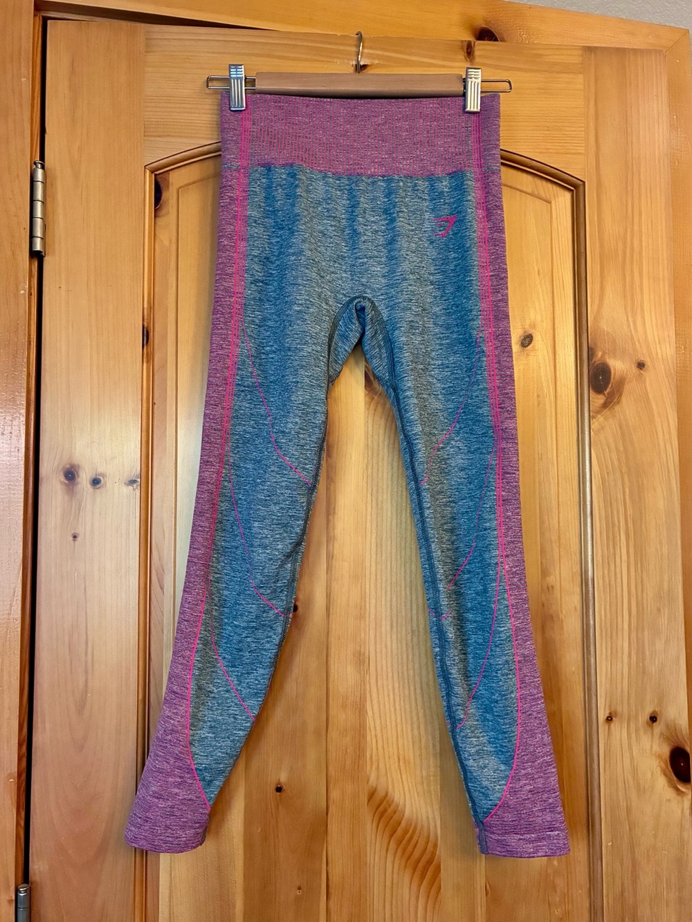 Gymshark Hyper Amplify Grey and Pink Seamless Women’s Leggings